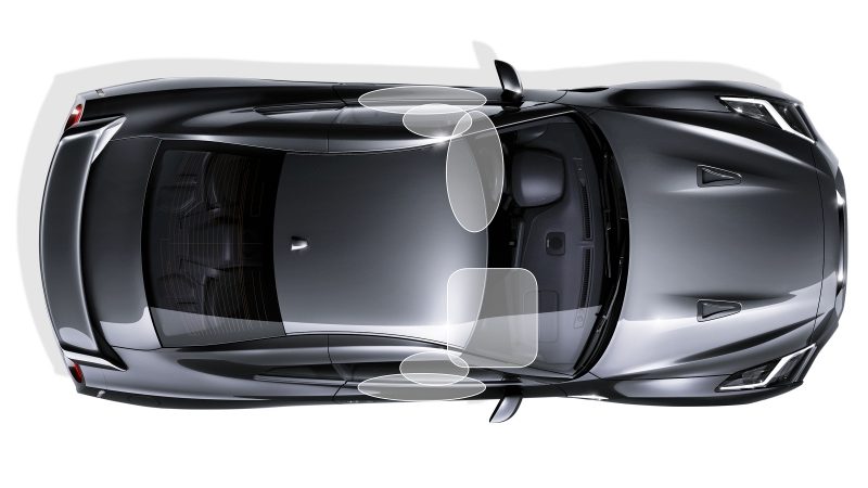 Nissan GT-R overhead airbags illustration